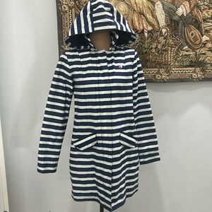 Brakeburn Stripped Raincoat. Full Zip Hoodie. Size 8